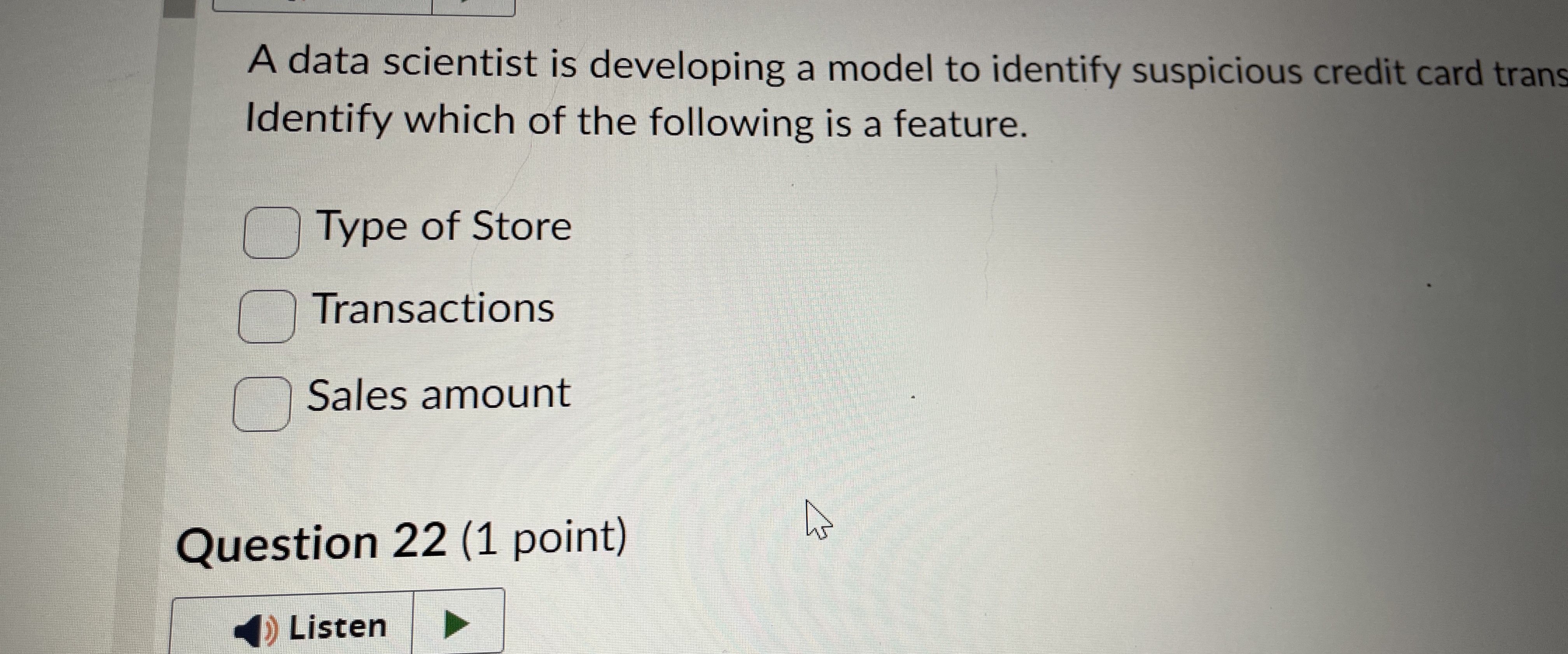 A data scientist is developing a model to
