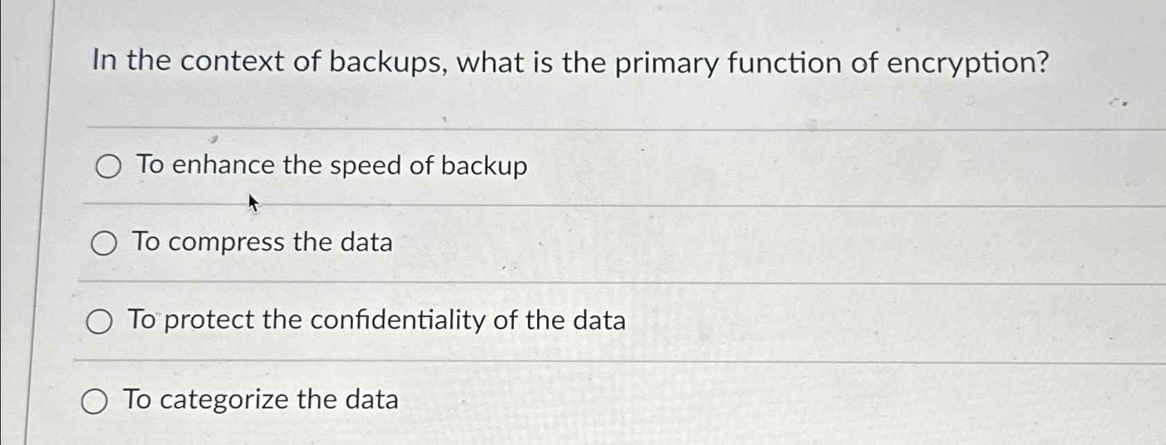 In the context of backups, what is the primary