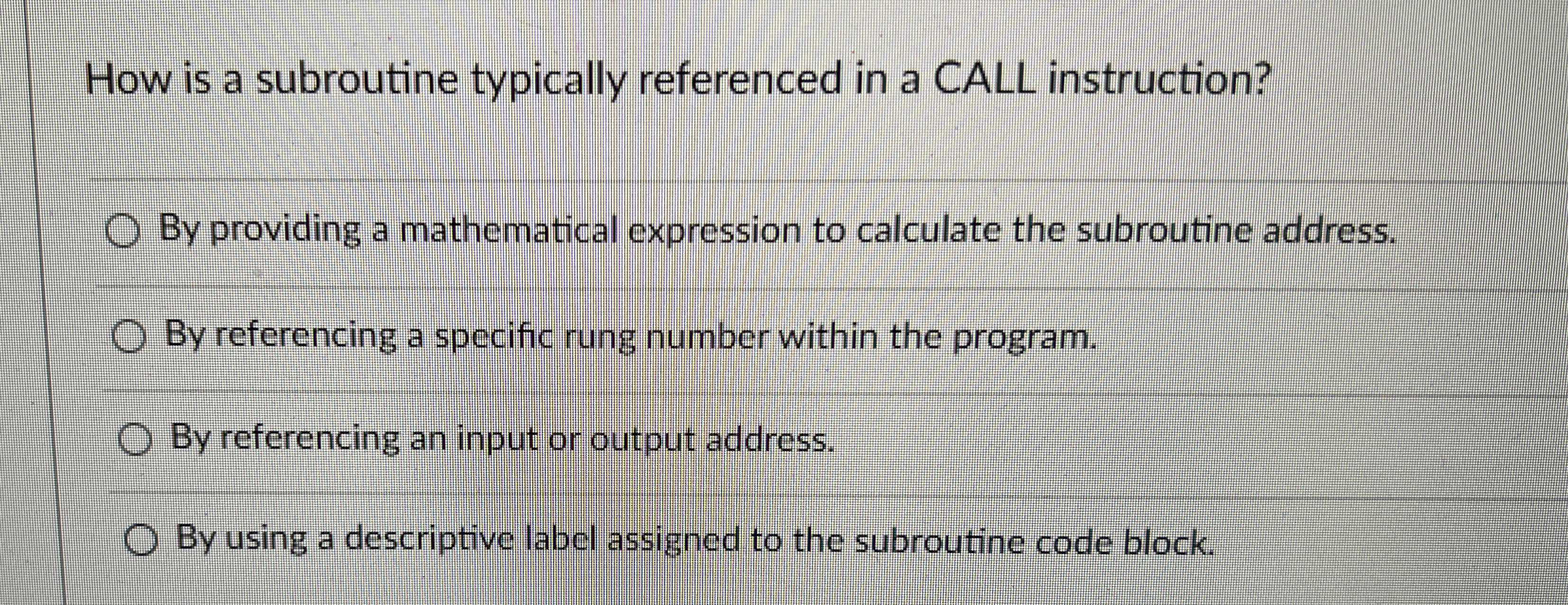 How is a subroutine typically referenced in a