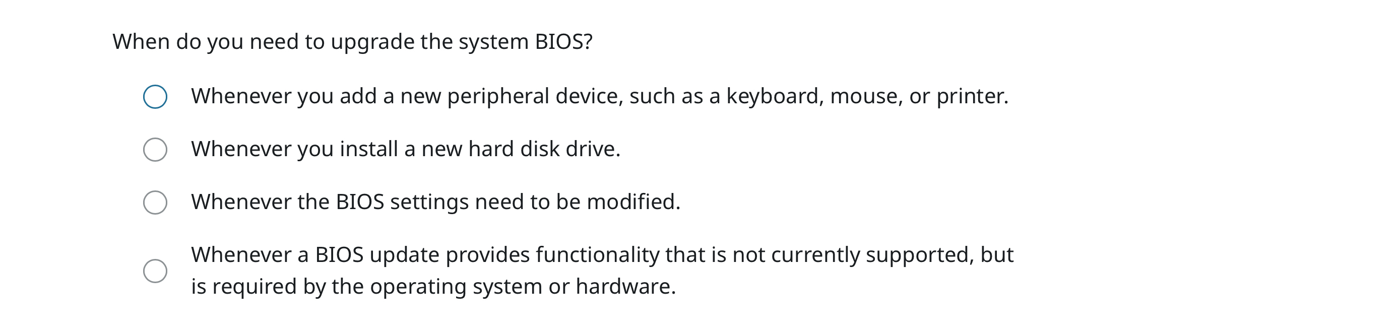 When do you need to upgrade the system BIOS?