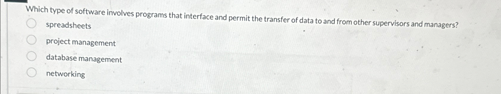 Which type of software involves programs that