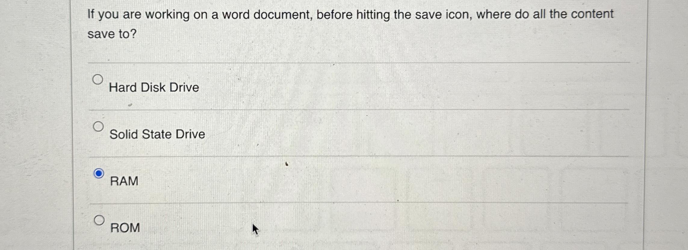 If you are working on a word document, before