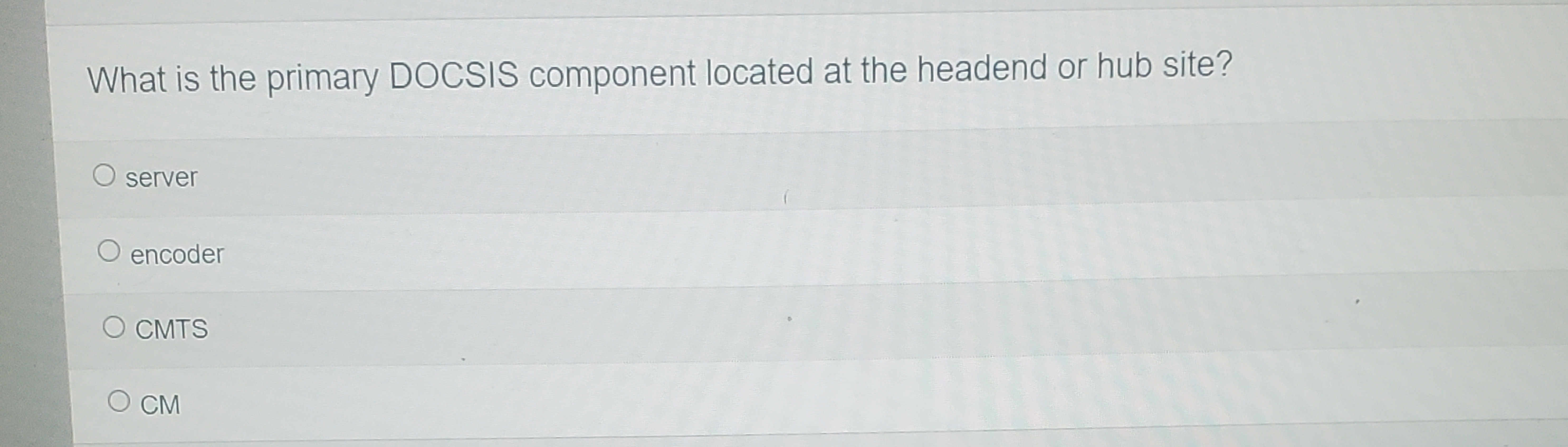 What is the primary DOCSIS component located at