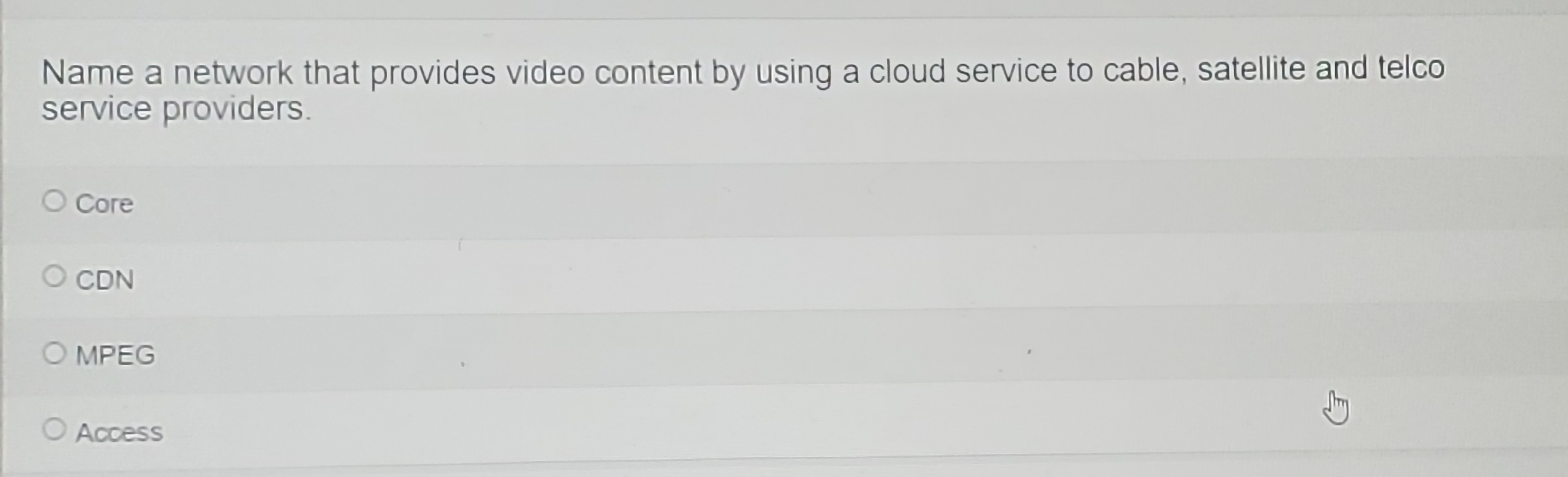 Name a network that provides video content by