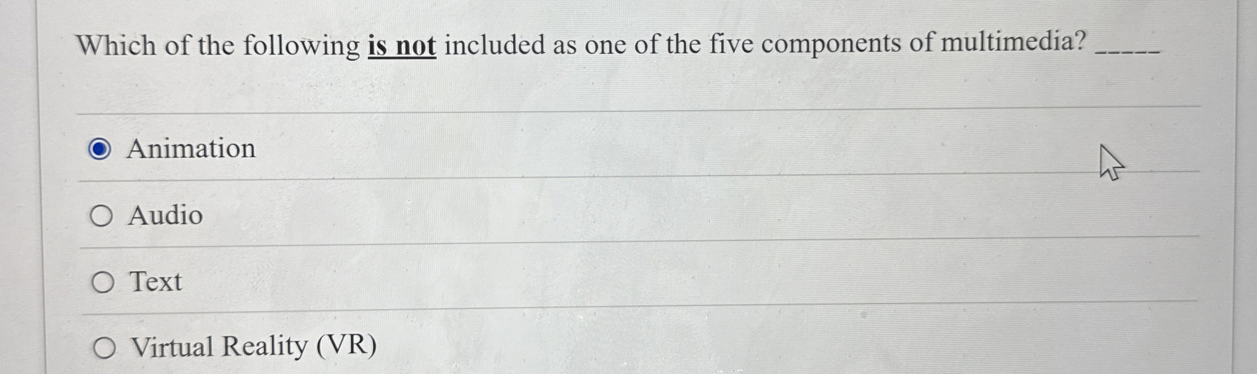 Which of the following is not included as one of