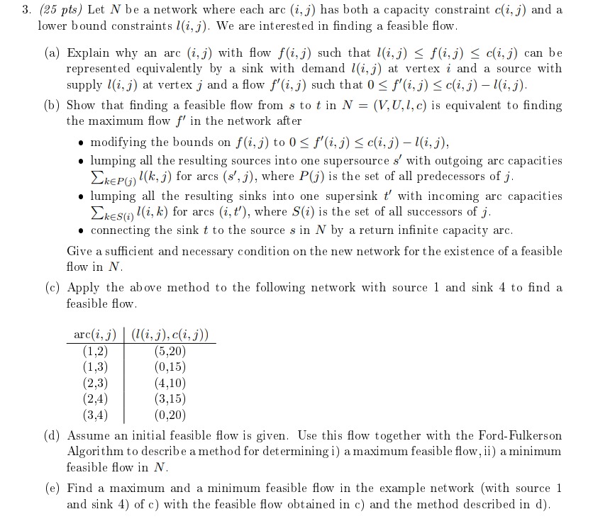 DO NOT USE AI . Let N be a network where each arc