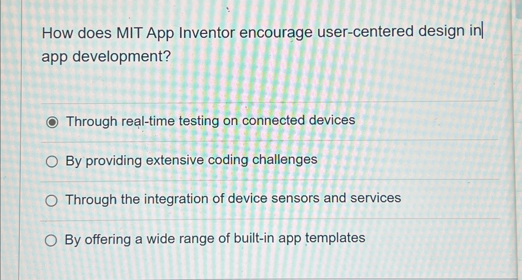 How does MIT App Inventor encourage user -