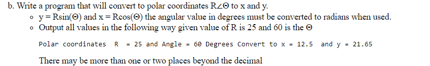 b . in java Write a program that will convert to