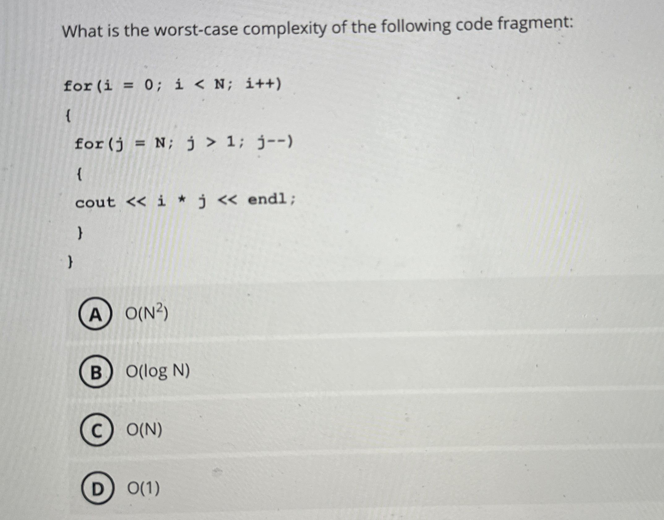 What is the worst - case complexity of the
