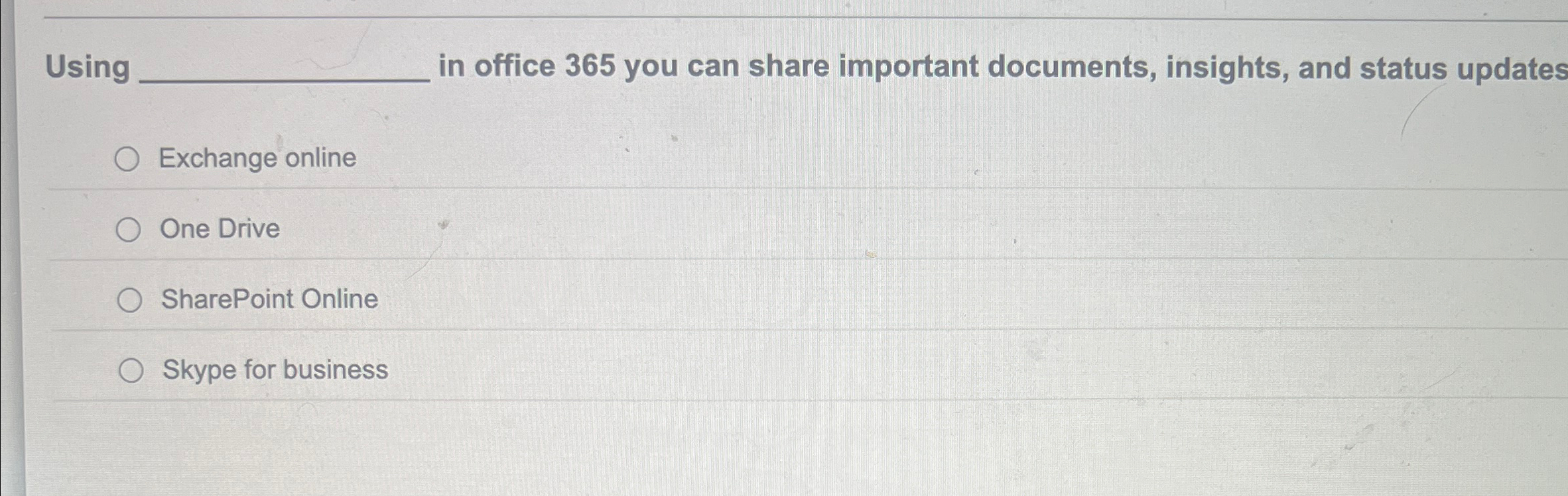 Using in office 3 6 5 you can share important