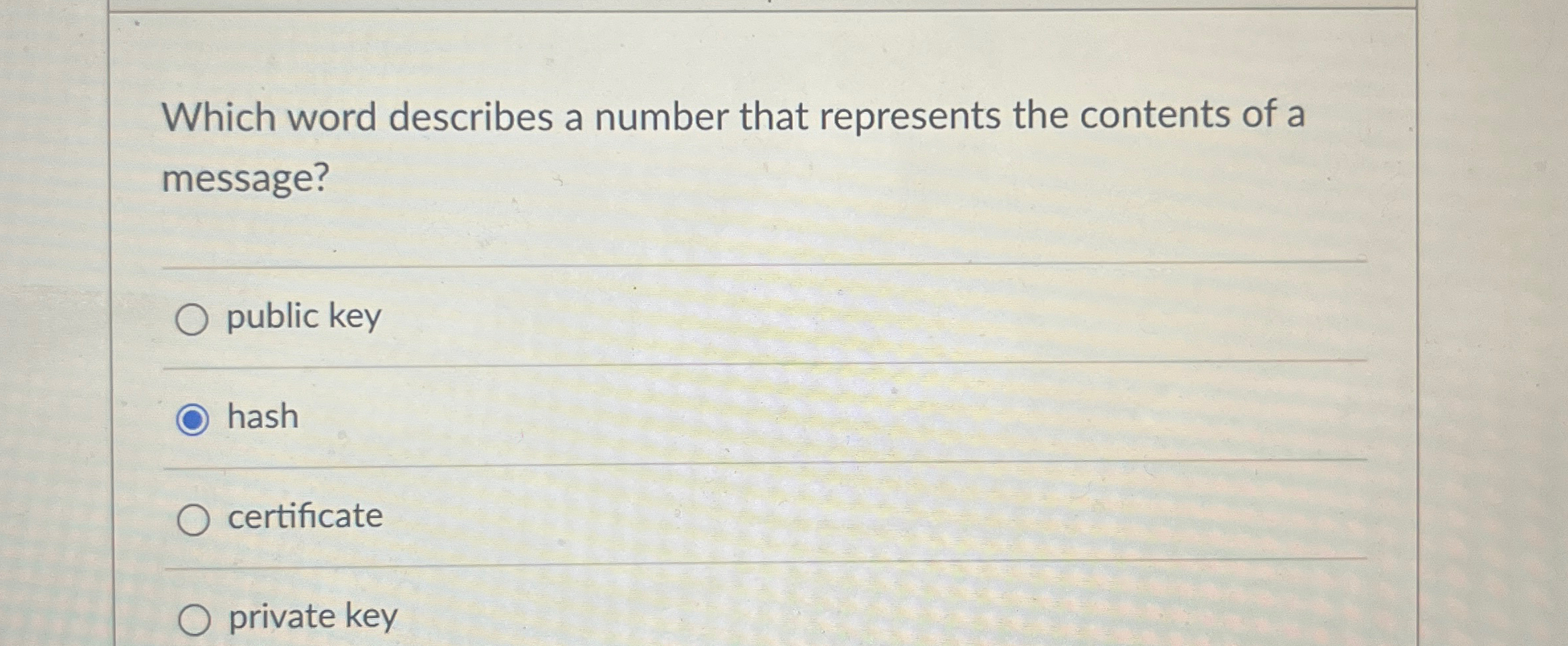 Which word describes a number that represents the