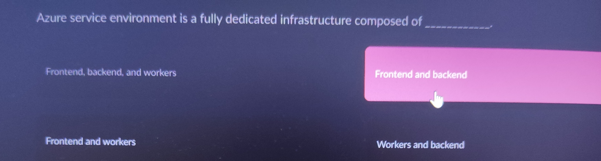 Azure service environment is a fully dedicated