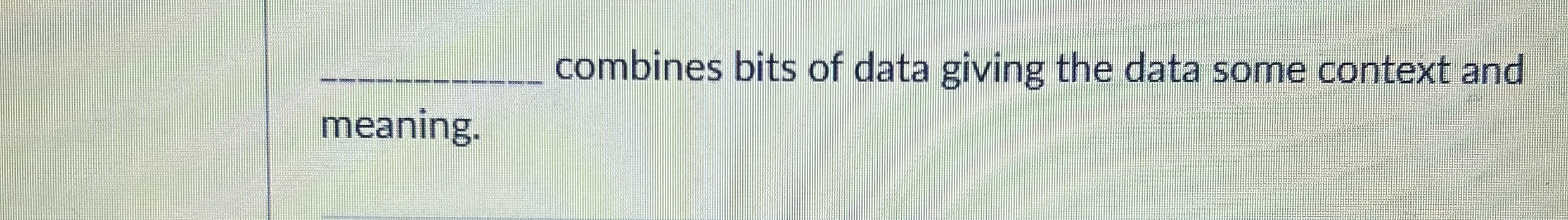 combines bits of data giving the data some