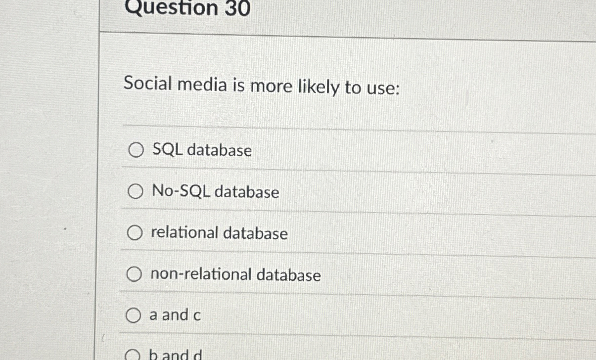 Question 3 0 Social media is more likely to use: