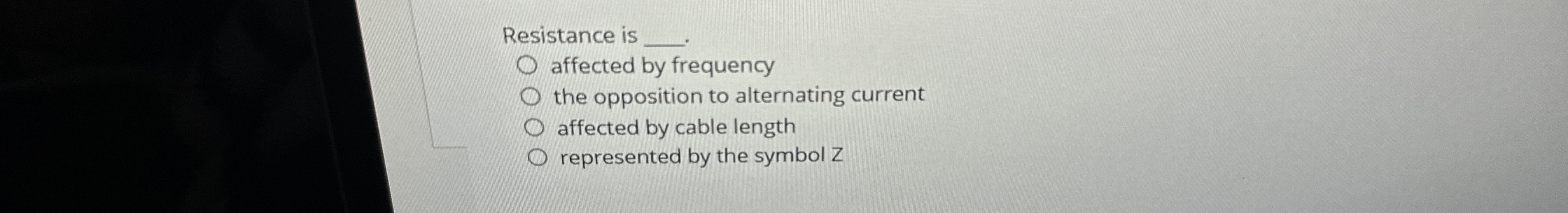 Resistance is affected by frequency the