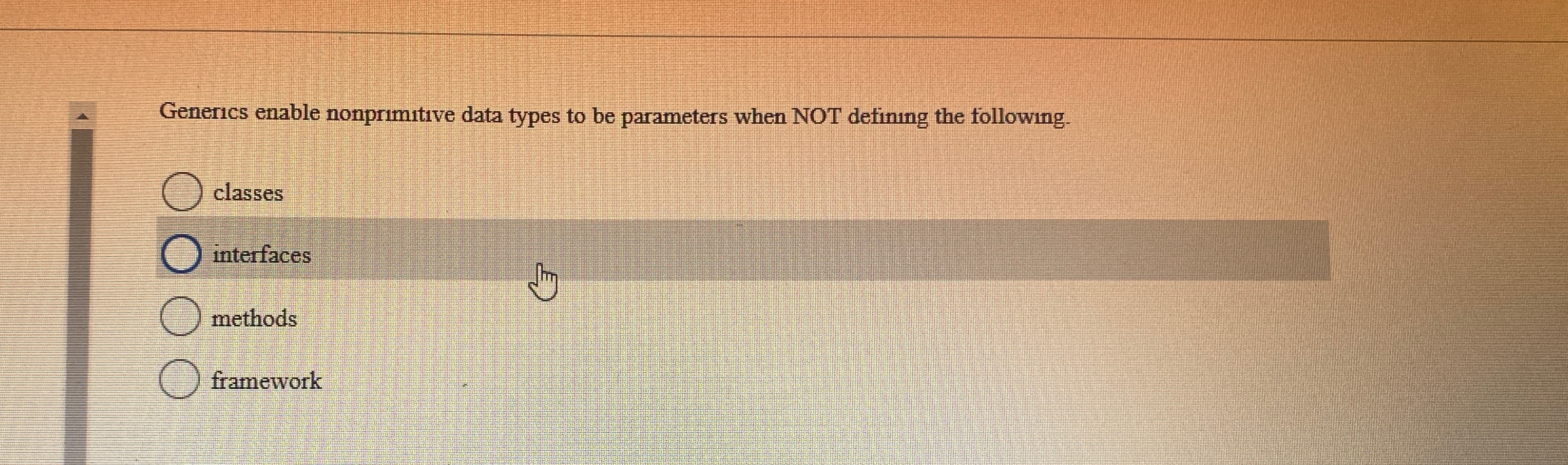 Generics enable nonprimitive data types to be