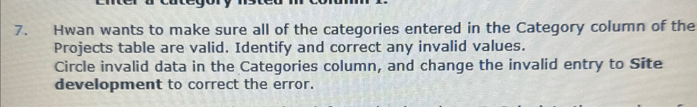 Hwan wants to make sure all of the categories