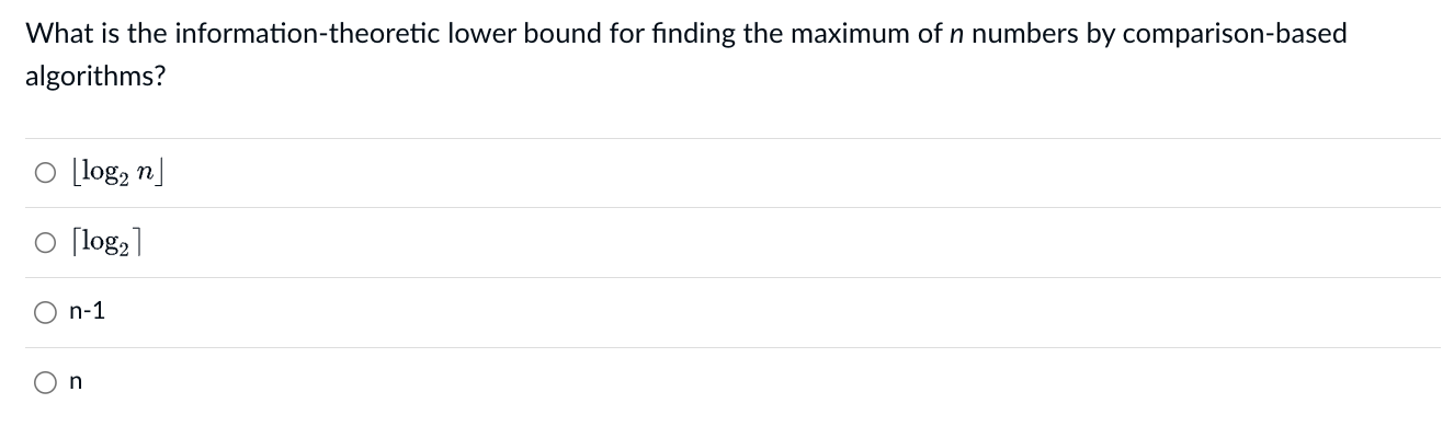 What is the information - theoretic lower bound