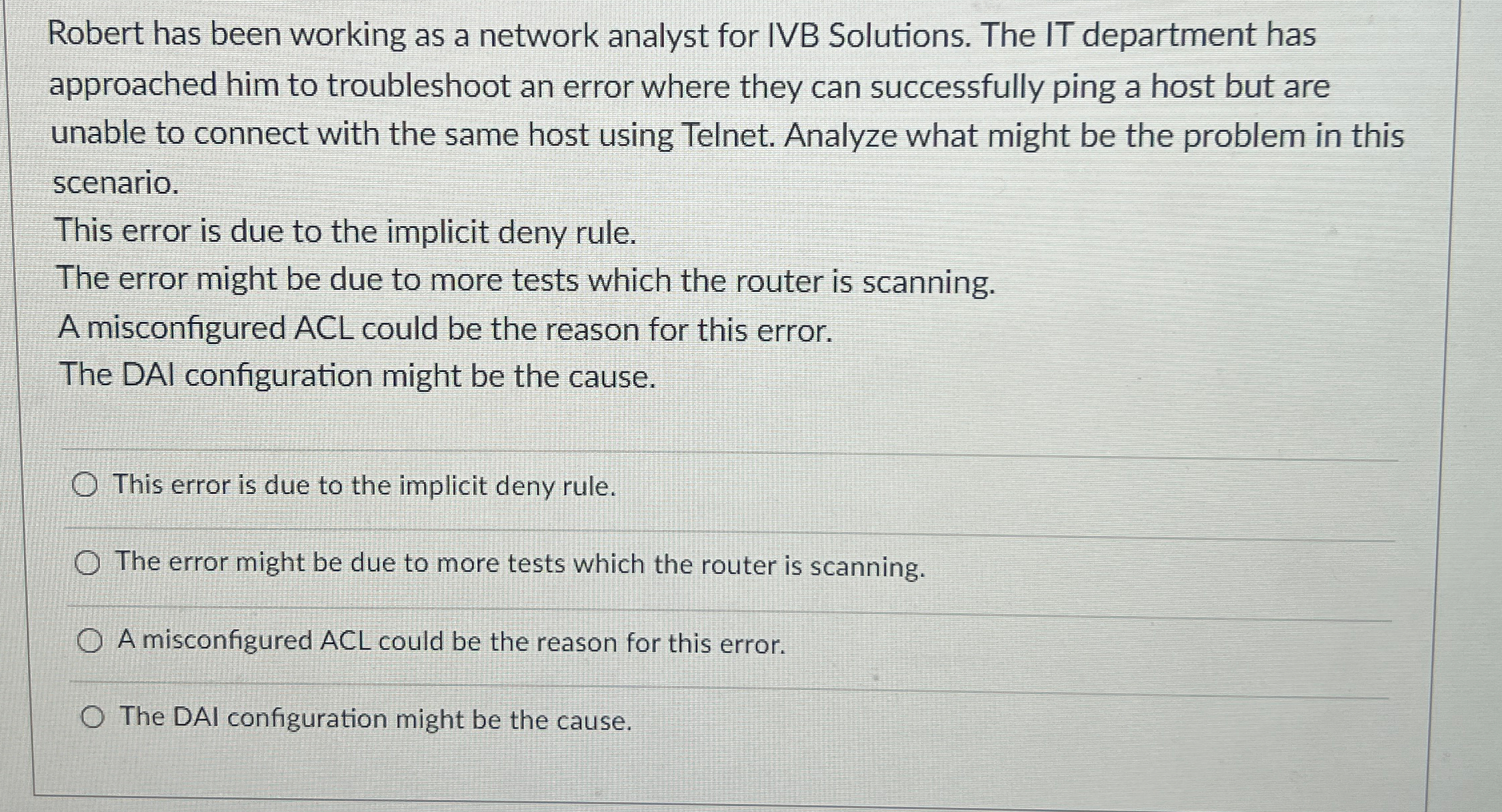 Robert has been working as a network analyst for