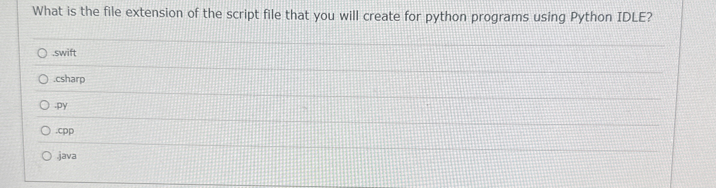 What is the file extension of the script file