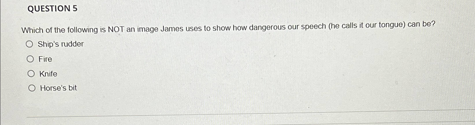QUESTION 5 Which of the following is NOT an image