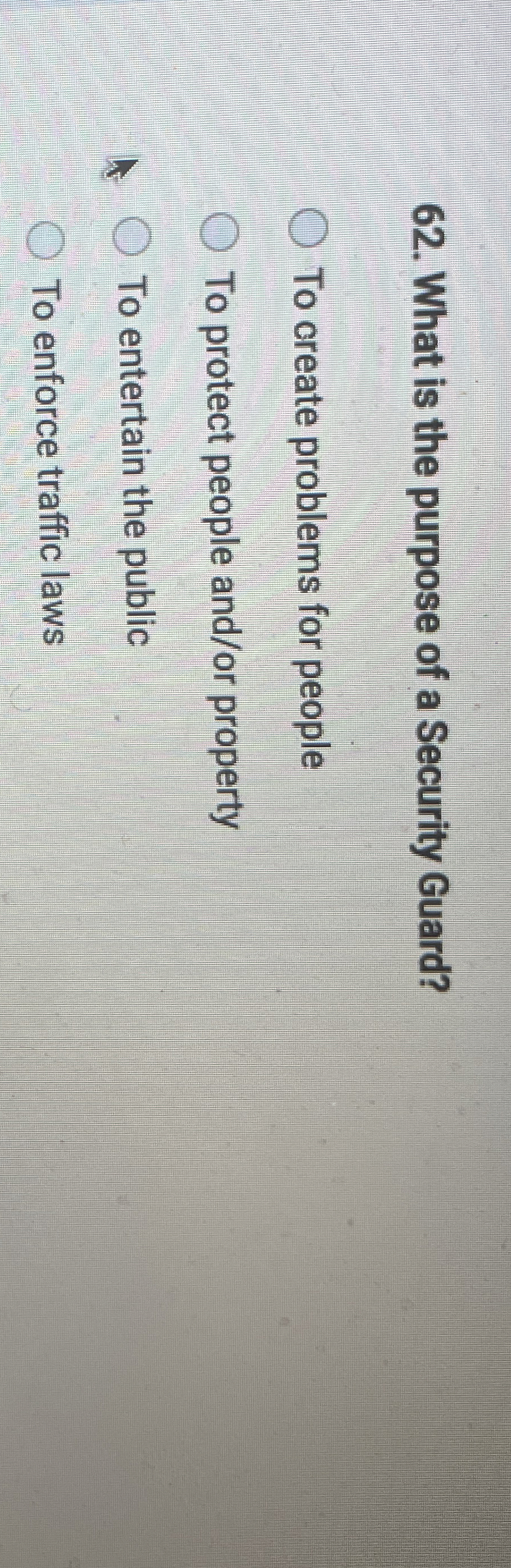 What is the purpose of a Security Guard? To