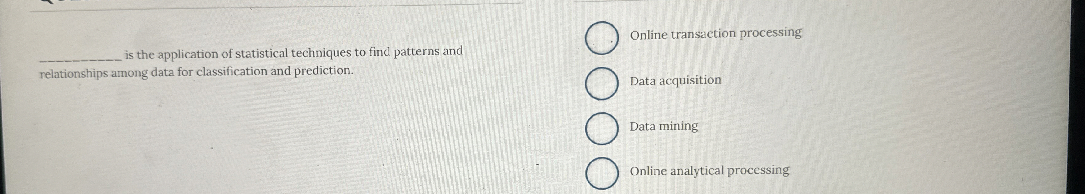 s the application of statistical techniques to
