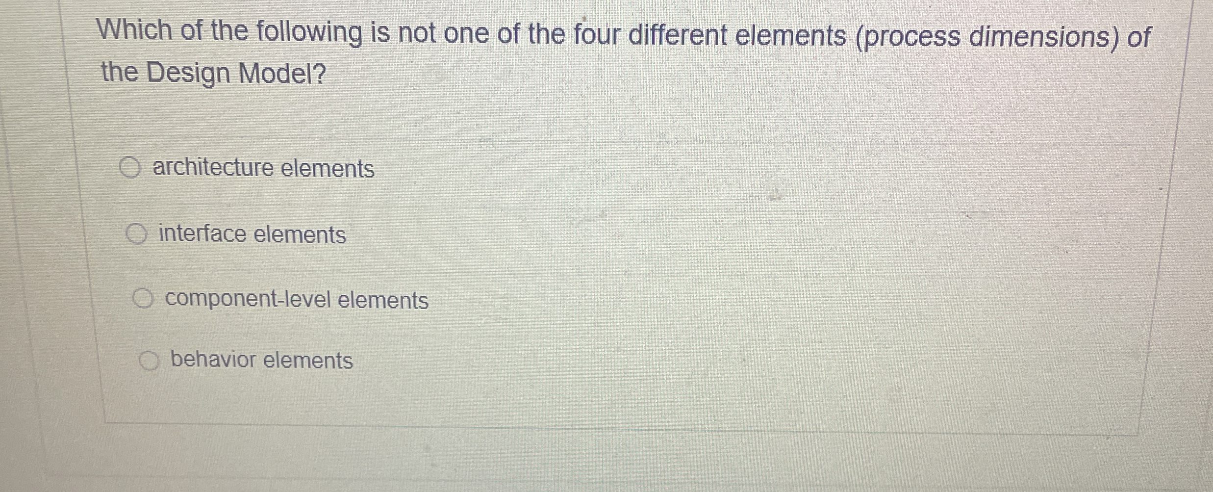 Which of the following is not one of the four