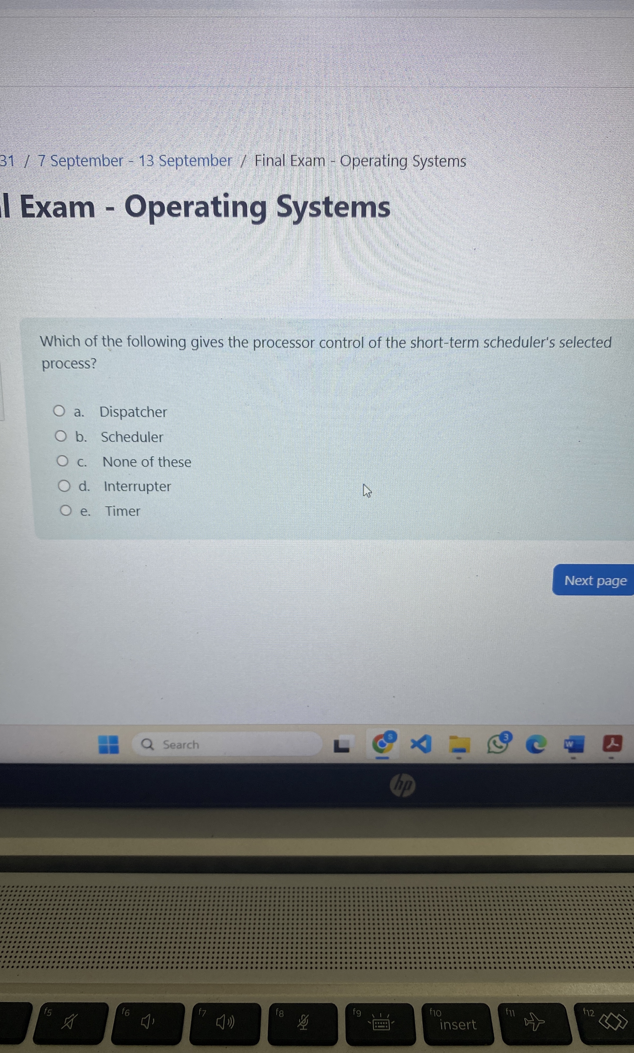 Which of the following gives the processor