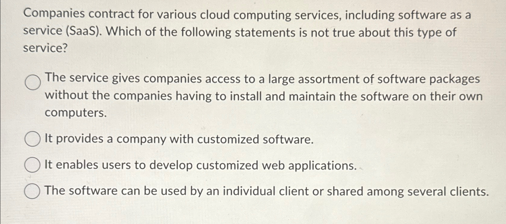 Companies contract for various cloud computing