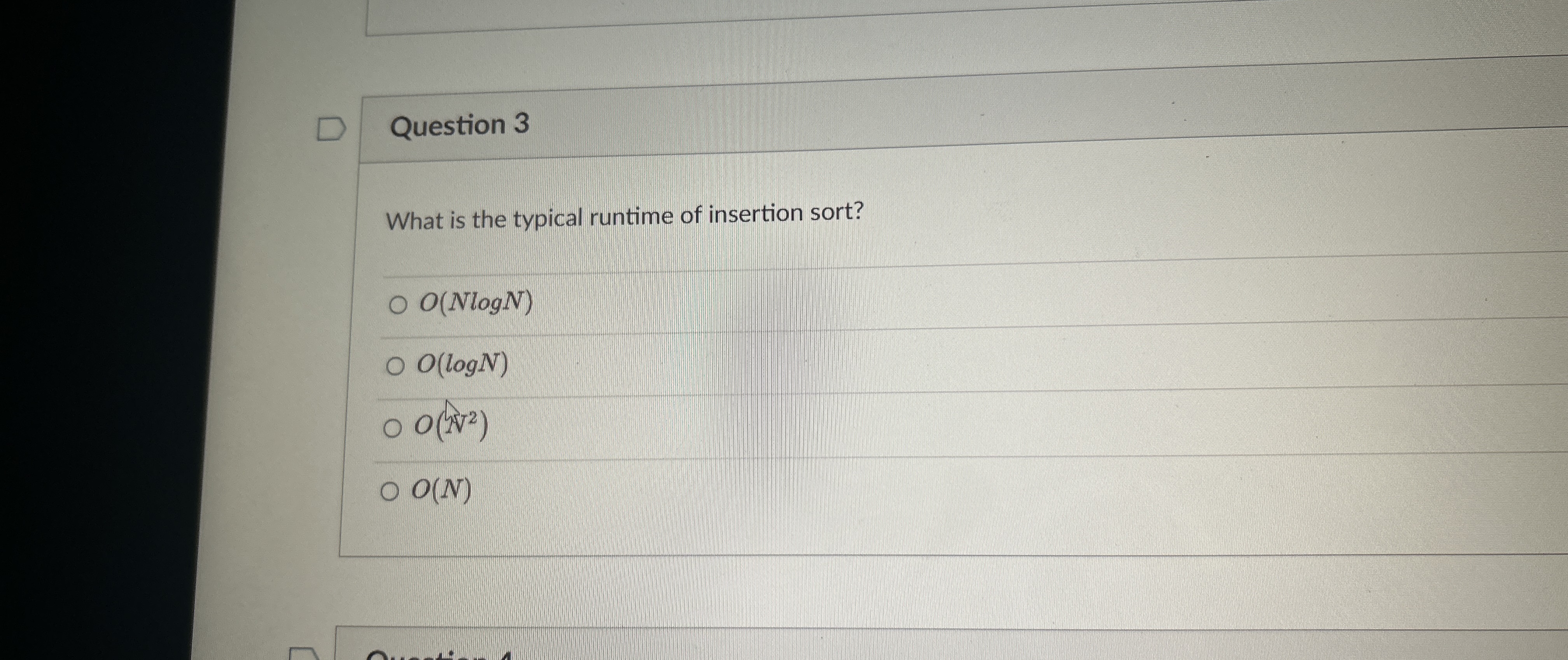 Question 3 What is the typical runtime of