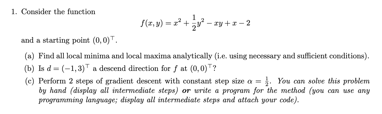please solve part c by hand . . . . Consider the