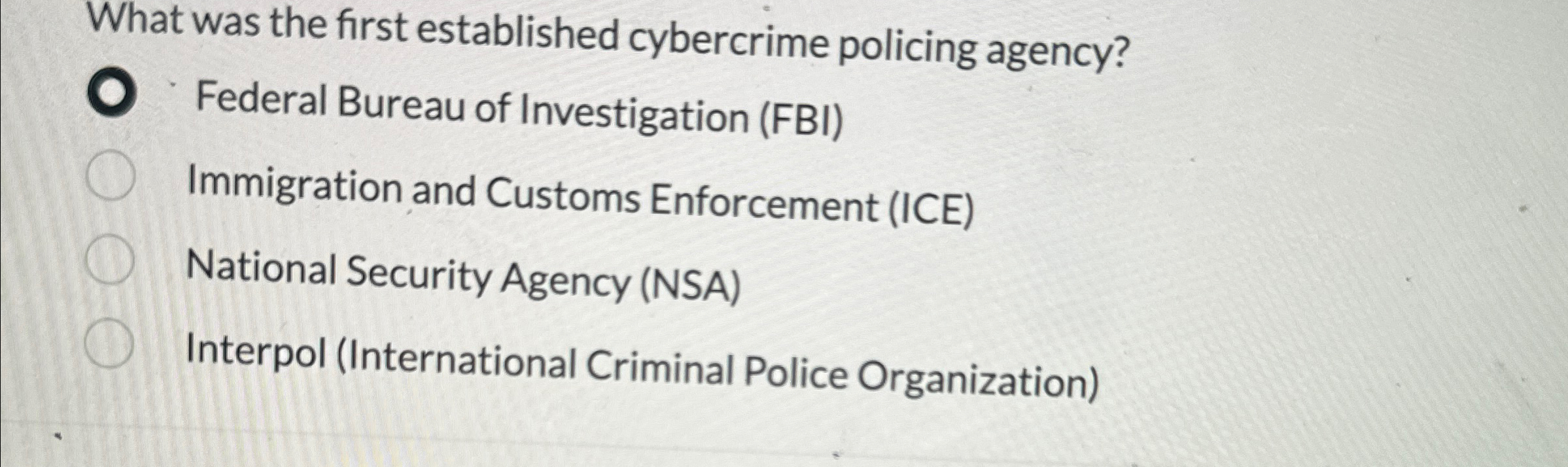 What was the first established cybercrime