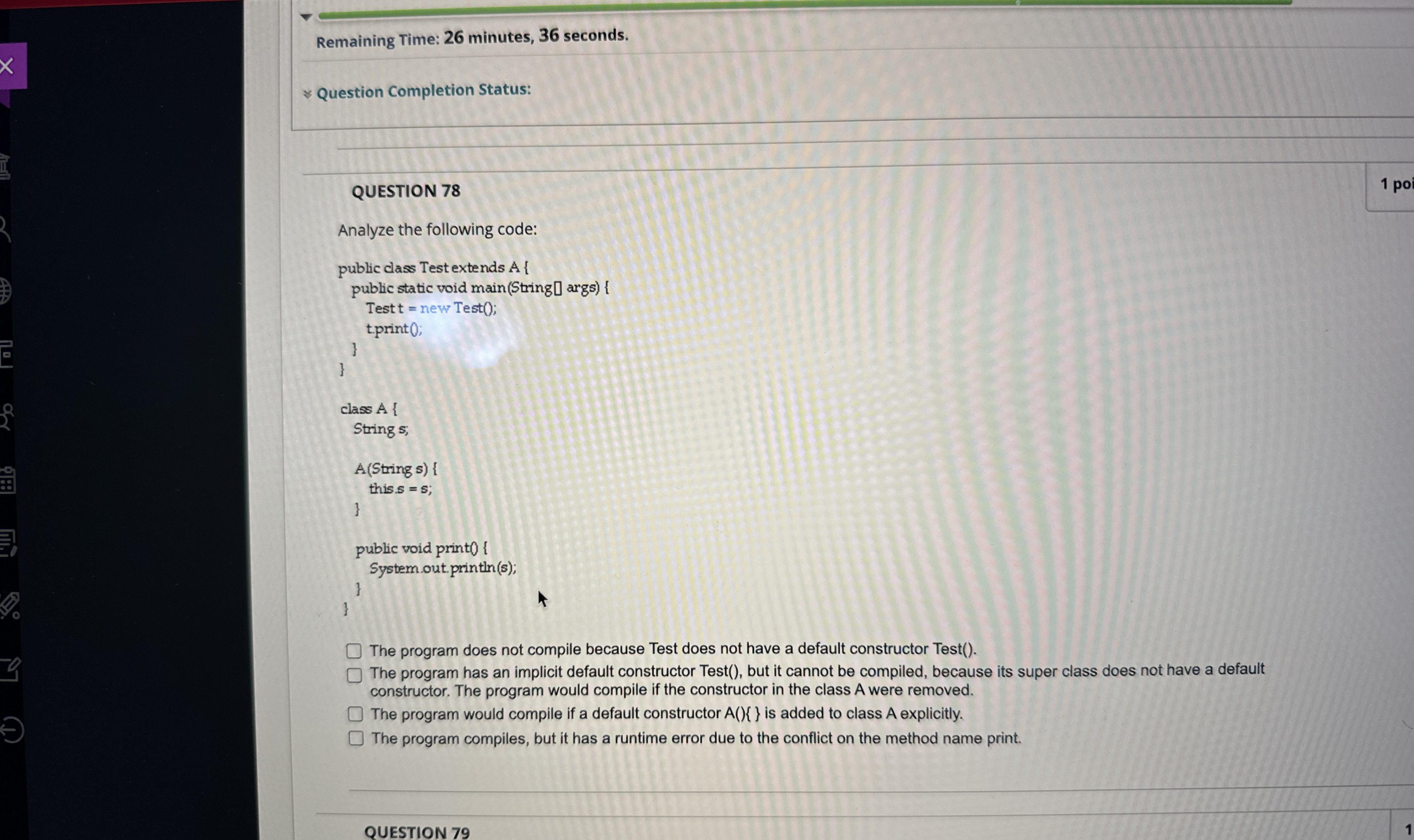 Remaining Time: 2 6 minutes, 3 6 seconds. ~~