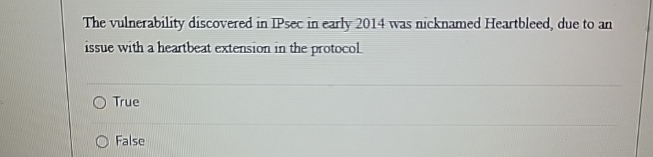 The vulnerability discovered in IPsec in early 2