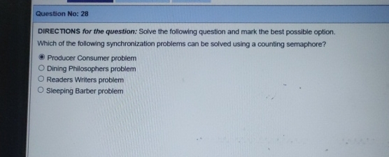Question No: 2 8 DIRECTIONS for the question: