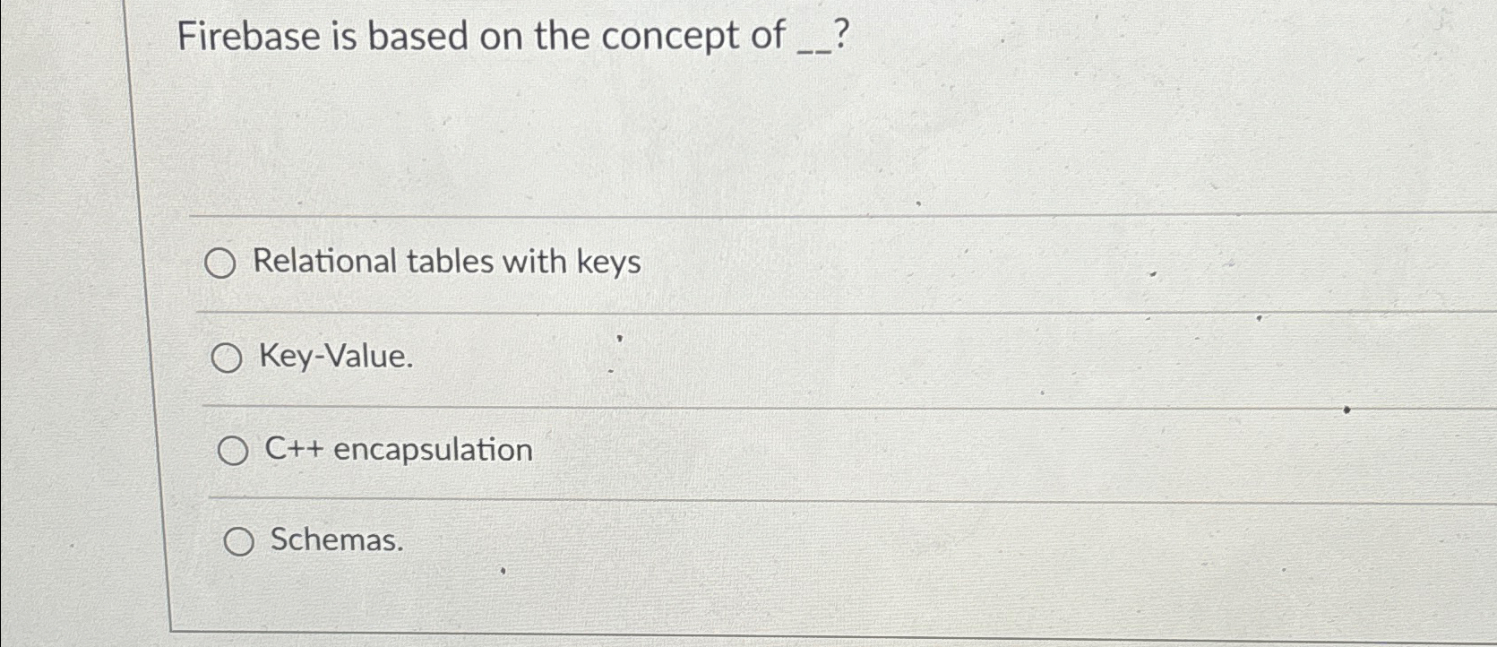 Firebase is based on the concept of _ _ ?