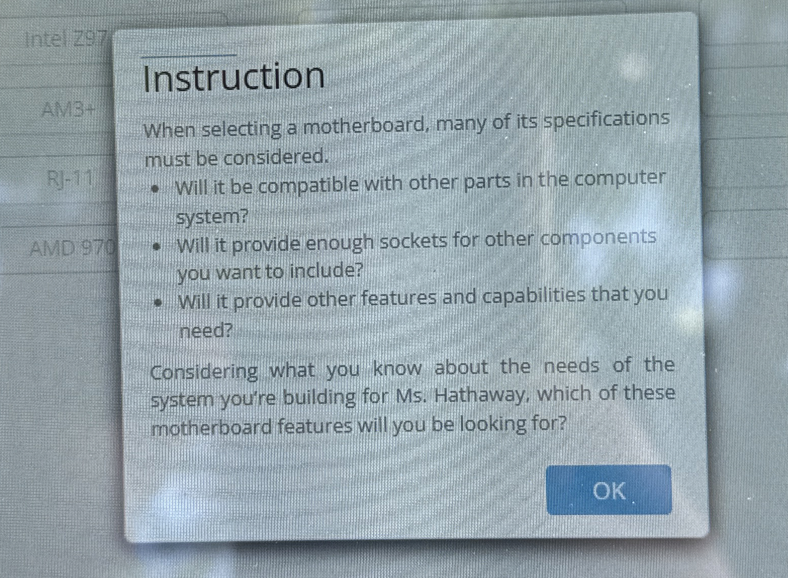Instruction AM 3 + When selecting a motherboard,