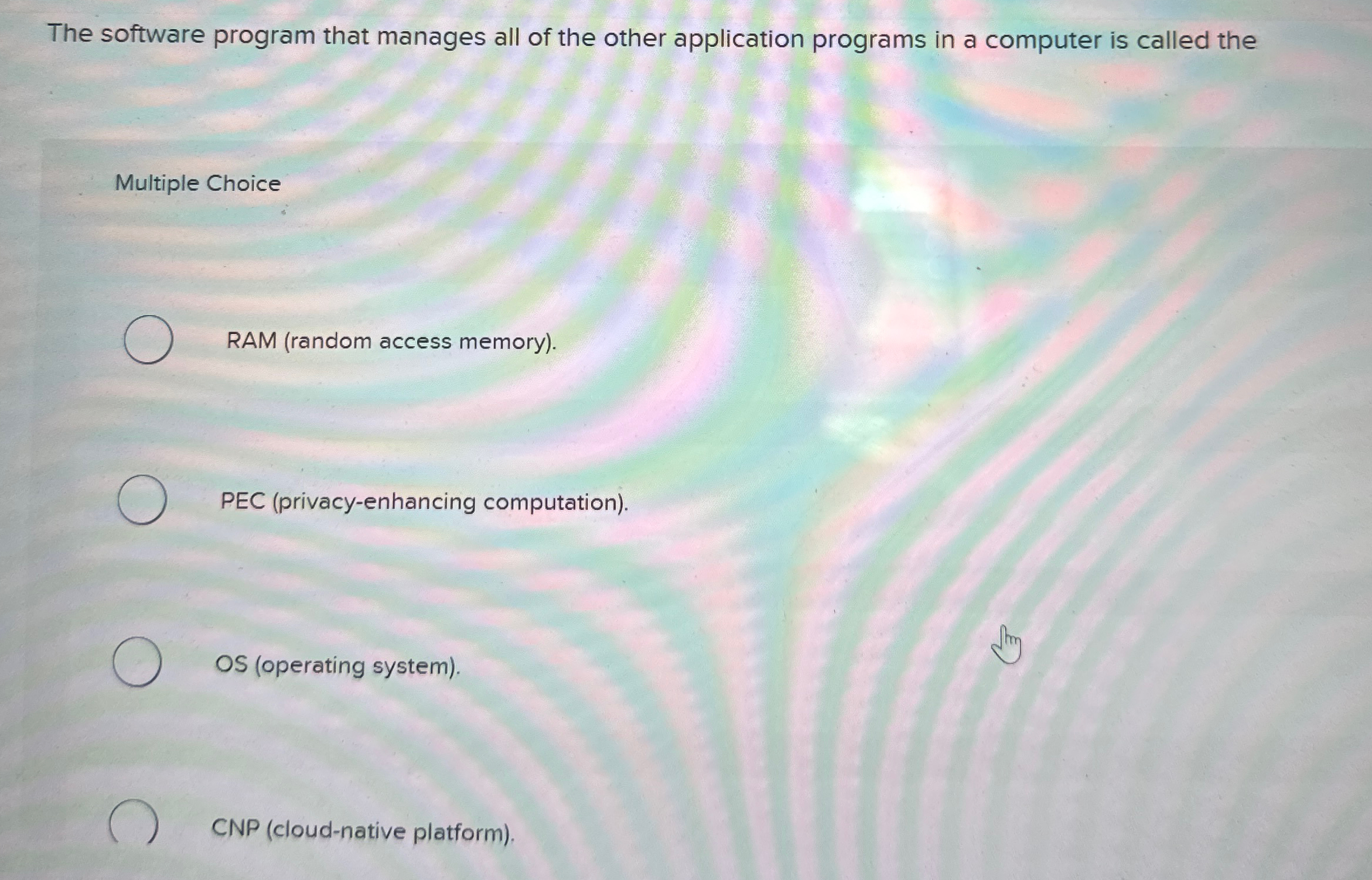 The software program that manages all of the