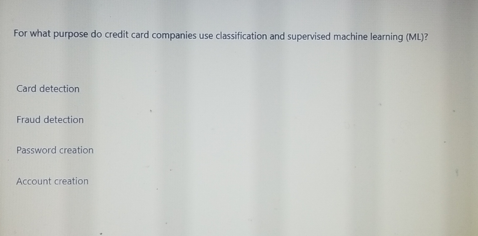 For what purpose do credit card companies use
