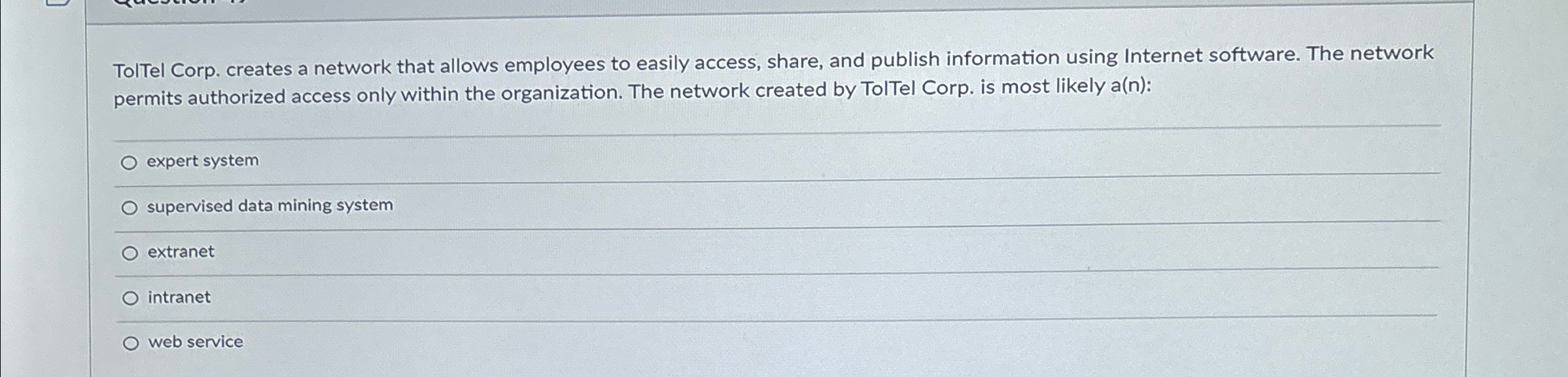 TolTel Corp. creates a network that allows