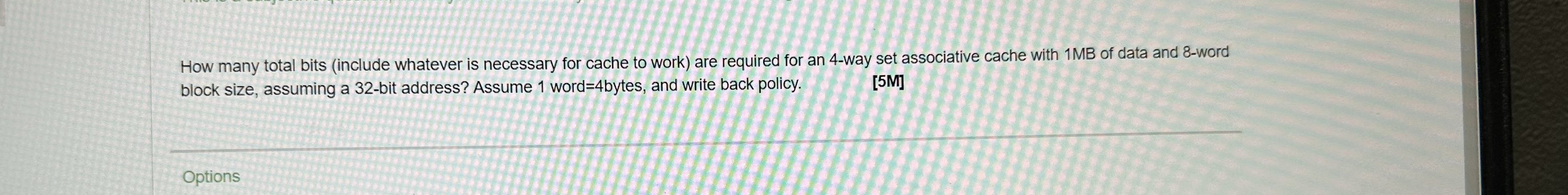 How many total bits ( include whatever is