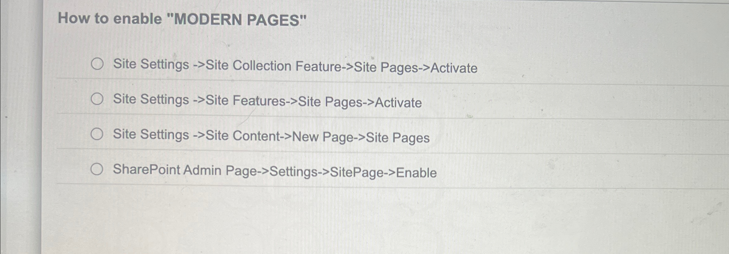 How to enable "MODERN PAGES" Site Settings -  style="width: 25%; display: block; margin-left: 0; margin-right: auto;"></a></div>                                                                                    </h2>
                                                                            </div>
                                </div>
                                                                <div class="related-question-statment col-md-12 col-lg-12">
                                    <div class="no-padding question-statement-complete-placement">
                                                                                <h2 class="small_h2">
                                            <a href="/study-help/questions/changing-the-permissions-of-aws-3-bucket-means-the-the-26462027"
                                               class="related-question-statement-styling">changing the permissions of aws 3 bucket means the the public can read and</a>                                                                                    </h2>
                                                                            </div>
                                </div>
                                                                <div class="related-question-statment col-md-12 col-lg-12">
                                    <div class="no-padding question-statement-complete-placement">
                                                                                <h2 class="small_h2">
                                            <a href="/study-help/questions/an-object-reference-specifies-the-location-of-a-n-26462028"
                                               class="related-question-statement-styling">An object reference specifies the location of a ( n ) _ _ _ _ _ _ _ _ _ _ . Group of answer choices object class constructor</a>                                                                                    </h2>
                                                                            </div>
                                </div>
                                                                <div class="related-question-statment col-md-12 col-lg-12">
                                    <div class="no-padding question-statement-complete-placement">
                                                                                <h2 class="small_h2">
                                            <a href="/study-help/questions/which-function-is-used-to-concatenate-two-strings-in-c-26462029"
                                               class="related-question-statement-styling">Which function is used to concatenate two strings in C ? RevisitChoose the best optionconcat ( ) cat ( ) Ostringcat</a>                                                                                    </h2>
                                                                            </div>
                                </div>
                                                                <div class="related-question-statment col-md-12 col-lg-12">
                                    <div class="no-padding question-statement-complete-placement">
                                                                                <h2 class="small_h2">
                                            <a href="/study-help/questions/which-chage-option-keeps-a-user-from-changing-their-password-26462030"
                                               class="related-question-statement-styling">Which chage option keeps a user from changing their password every two weeks? answer - M 3 3 - m 3 3 - W 3 3 - a 3 3</a>                                                                                    </h2>
                                                                            </div>
                                </div>
                                                                <div class="related-question-statment col-md-12 col-lg-12">
                                    <div class="no-padding question-statement-complete-placement">
                                                                                <h2 class="small_h2">
                                            <a href="/study-help/questions/digital-storage-media-that-retain-data-after-the-computer-is-26462031"
                                               class="related-question-statement-styling">Digital storage media that retain data after the computer is turned off is said to be flash memory non - volatile RAM optical</a><div class="questionHolder"><a href="/study-help/questions/digital-storage-media-that-retain-data-after-the-computer-is-26462031"><img src="https://dsd5zvtm8ll6.cloudfront.net/si.experts.images/questions/2025/01/6797135e6e71f_1416797135db7956.jpg" alt="Digital storage media that retain data after the" class="sc-sj7gtn-1 fkZXya" style="width: 25%; display: block; margin-left: 0; margin-right: auto;"></a></div>                                                                                    </h2>
                                                                            </div>
                                </div>
                                                                <div class="related-question-statment col-md-12 col-lg-12">
                                    <div class="no-padding question-statement-complete-placement">
                                                                                <h2 class="small_h2">
                                            <a href="/study-help/questions/machine-learning-and-graphics-workloads-generally-tolerate-much-lower-precision-26462032"
                                               class="related-question-statement-styling">Machine learning and graphics workloads generally tolerate much lower precision than traditional scientific programs. As a result, IEEE has expanded the IEEE 7 5 4 standard to include a 1 6 - bit FP , aka FP 1 6 The factional part of FP 1 6 is like its 3 2 - bit and 6 4 - bit counterparts ( i . e . , it assumes a 1 . in 1 . fraction ) . The</a>                                                                                    </h2>
                                                                            </div>
                                </div>
                                                                <div class="related-question-statment col-md-12 col-lg-12">
                                    <div class="no-padding question-statement-complete-placement">
                                                                                <h2 class="small_h2">
                                            <a href="/study-help/questions/during-this-week-we-have-explored-various-aspects-of-process-26462033"
                                               class="related-question-statement-styling">During this week, we have explored various aspects of process models, methodologies, and tools, including agile software development, recommended process models, and the human aspects of software engineering. Based on this week