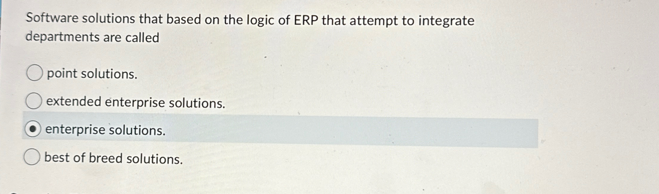 Software solutions that based on the logic of ERP