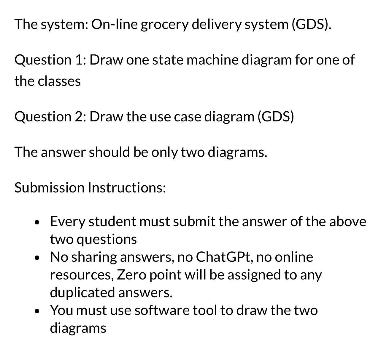 The system: On - line grocery delivery system (