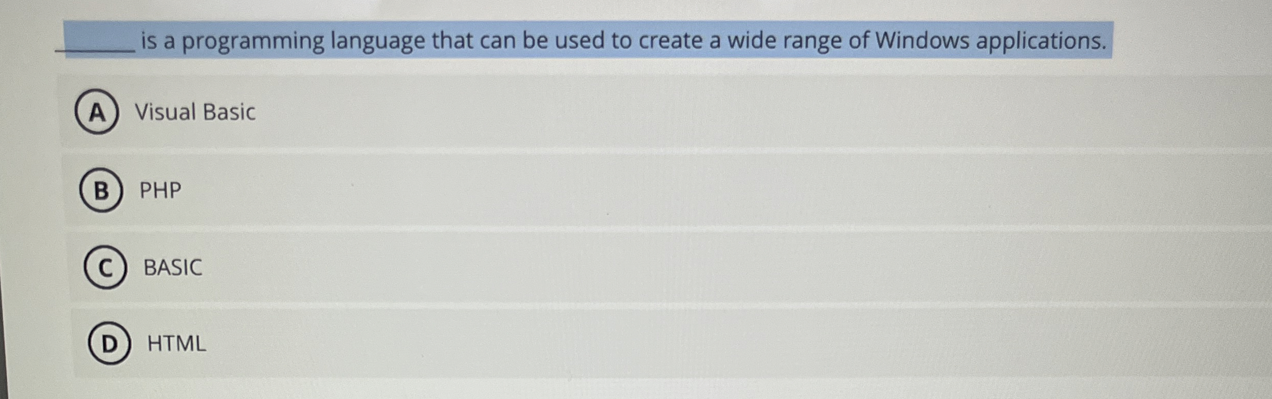 q , is a programming language that can be used to