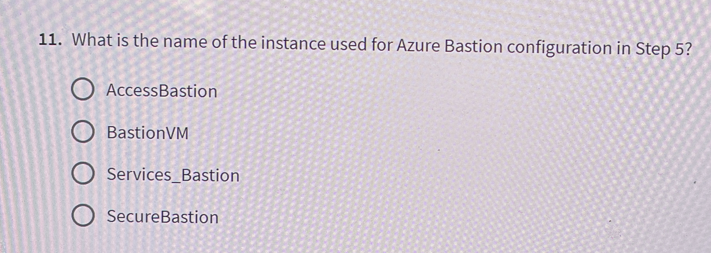 What is the name of the instance used for Azure