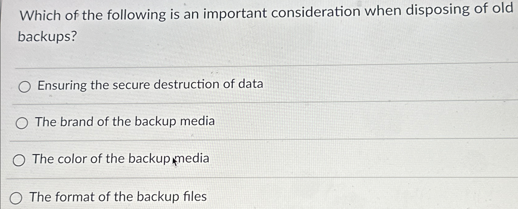 Which of the following is an important