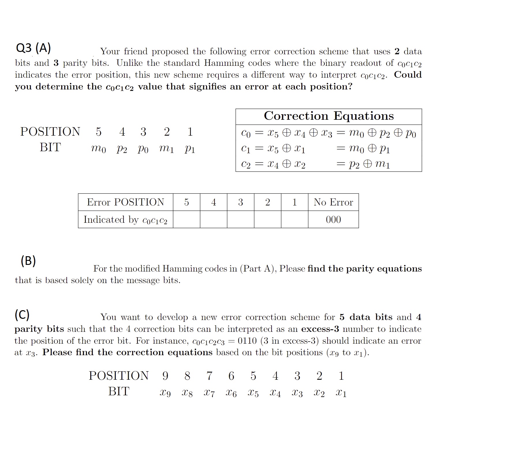 Q 3 ( A ) Your friend proposed the following