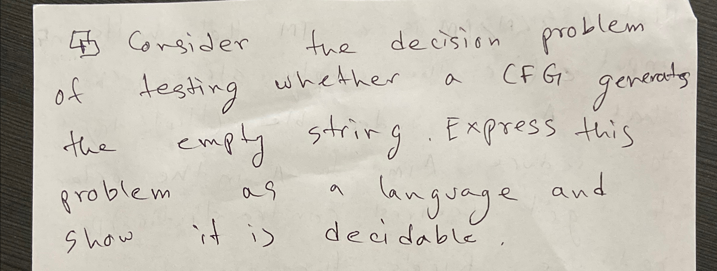 ( 4 ) Corsider the decision problem of testing